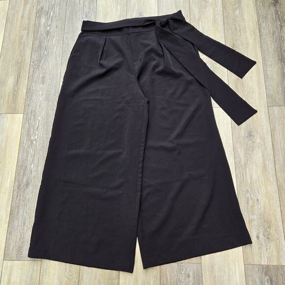 Eloquii Super Wide Leg Dress pants Tie At Waist. Very High Waist Size Womens 14 - Picture 2 of 12